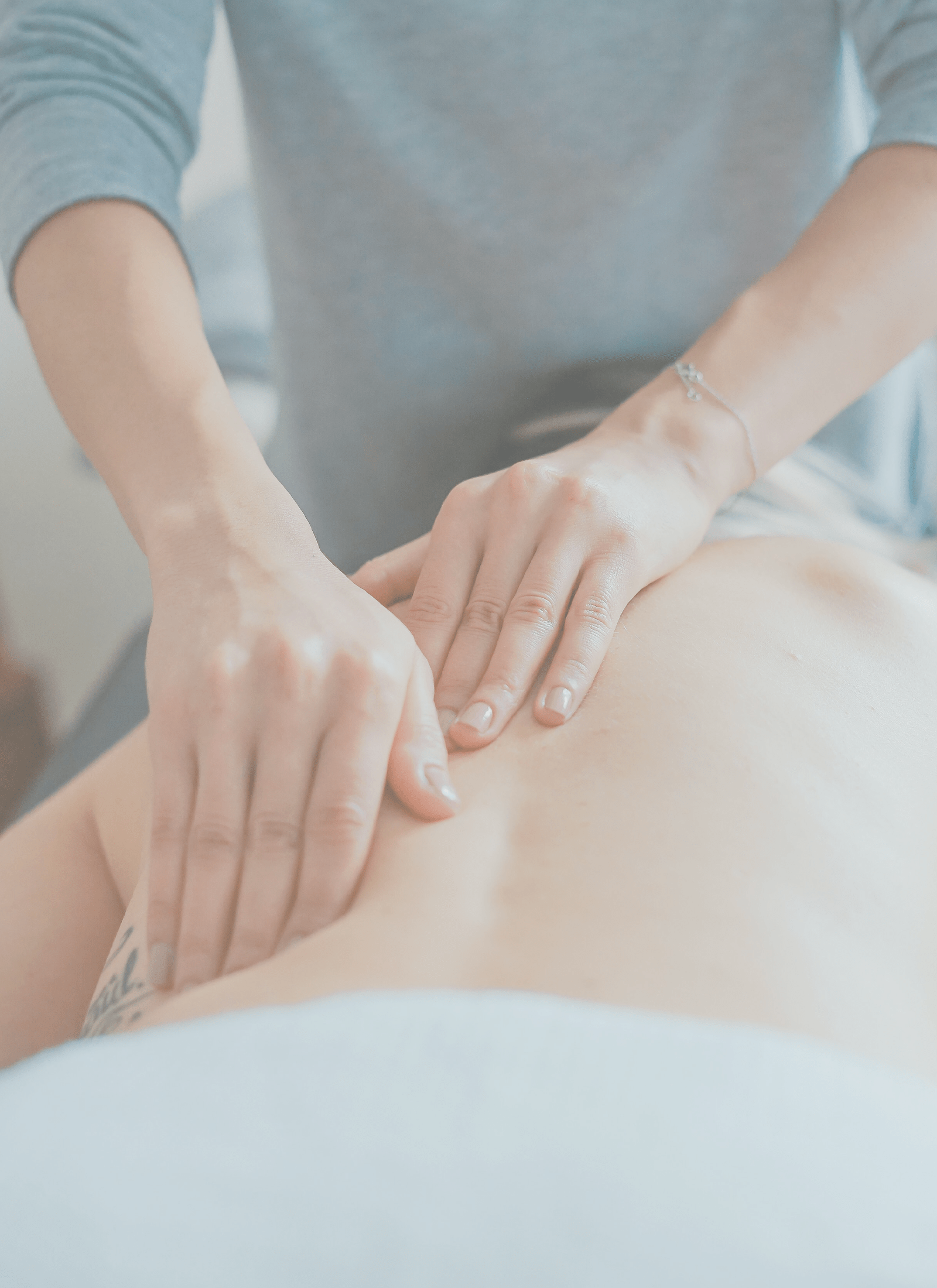 receiving osteopathy treatment